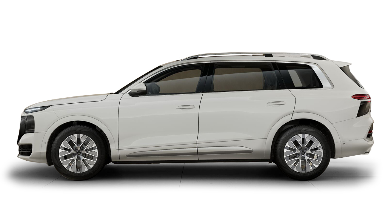 Audi Q9 in Carraraweiß Seitenansicht