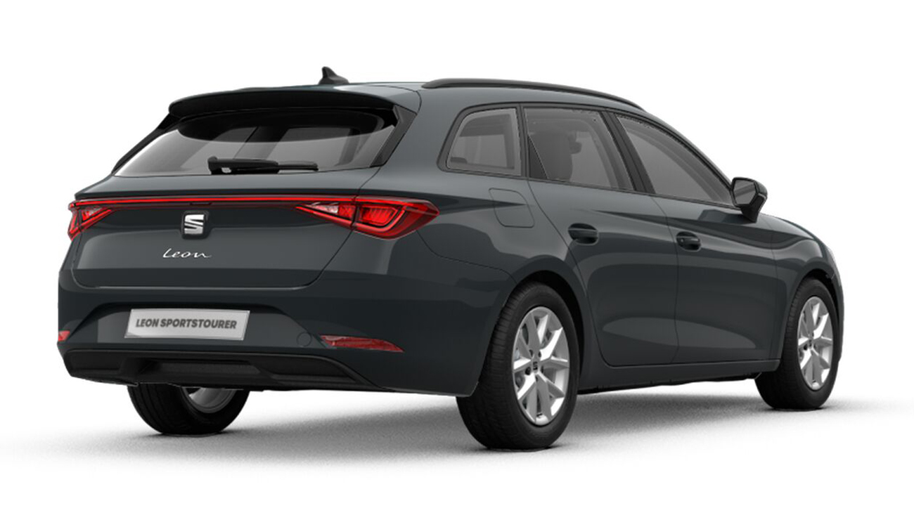 SEAT Leon Style Sportstourer in Fiord Blau Heckansicht