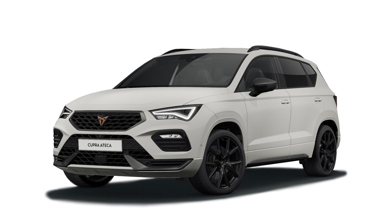 CUPRA Ateca VZ Freisteller in Bila Weiß Frontansicht