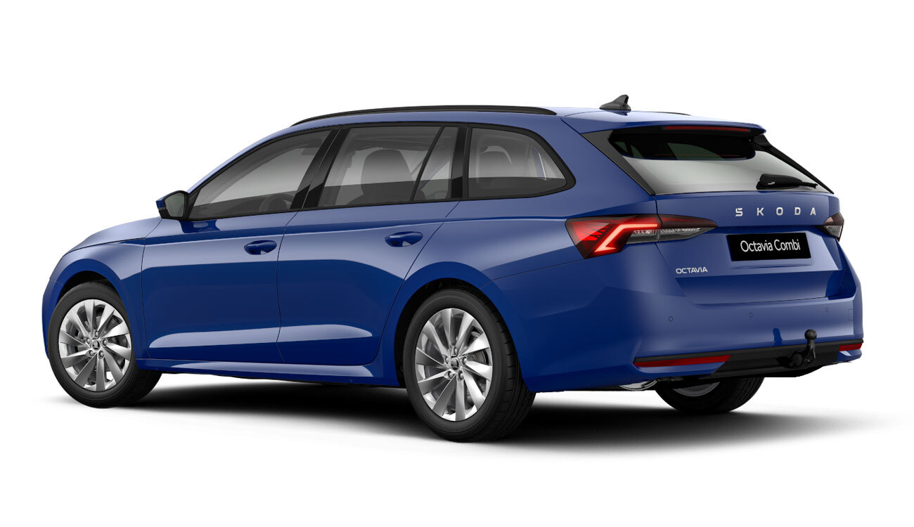 Skoda Octavia Combi Selection in Energyblau in der Heckansicht