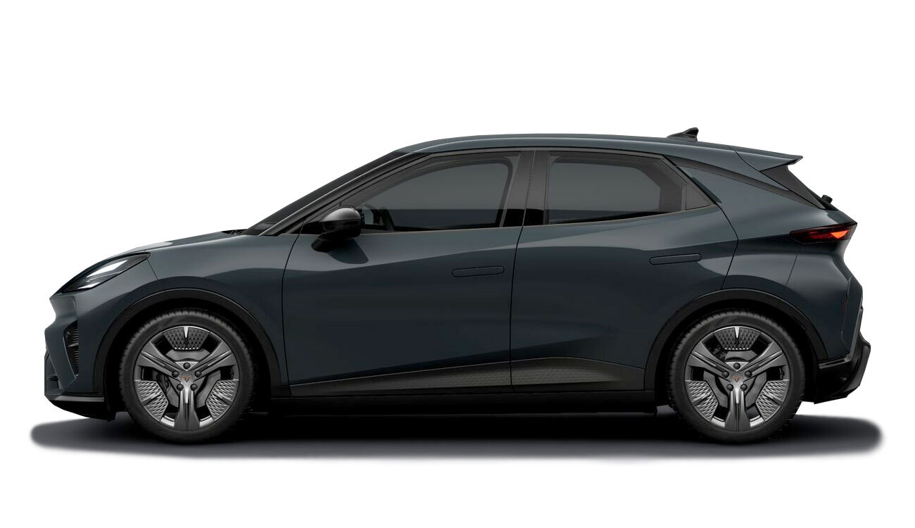 Cupra Raval Freisteller in Fiord Blue Seitenansicht