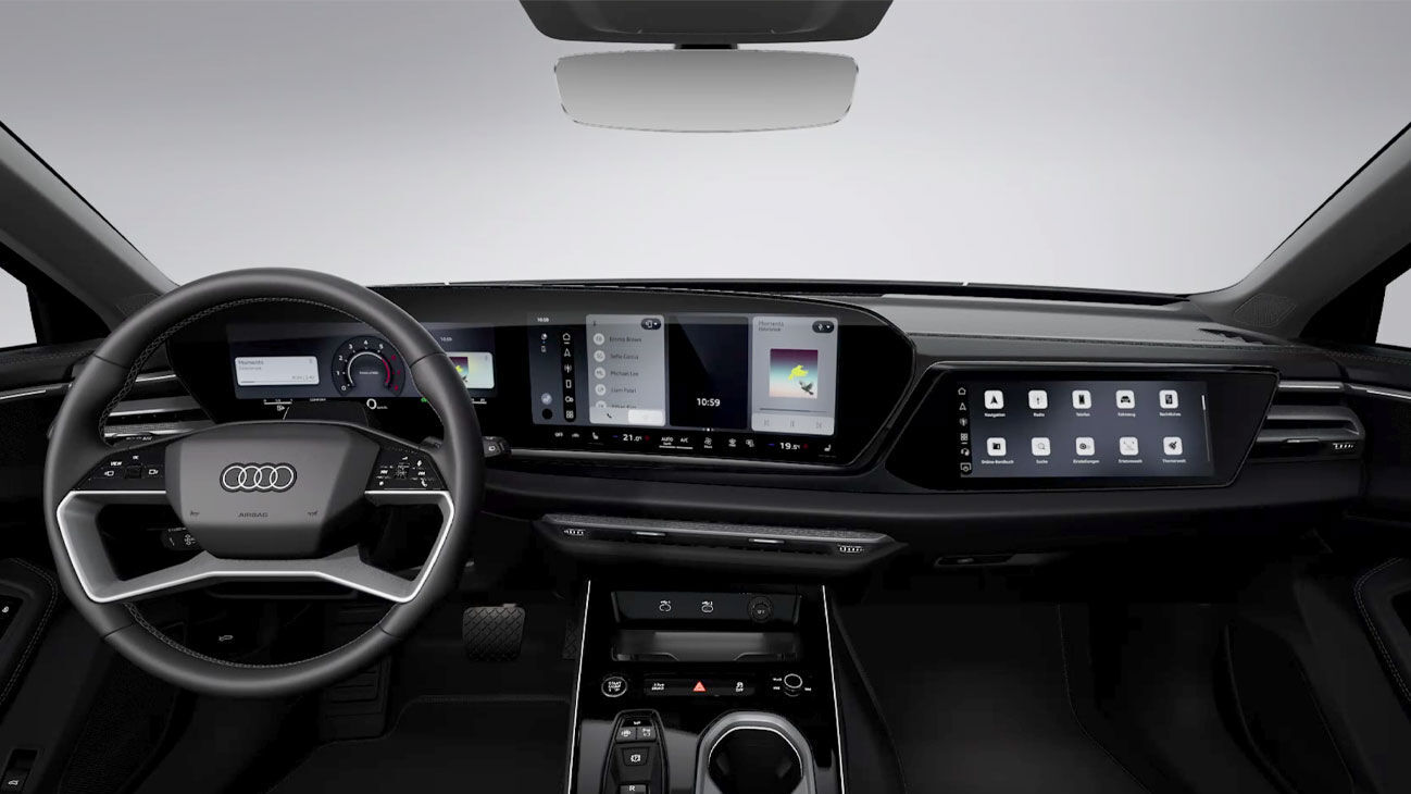 Audi A6 Avant Freisteller in Mythosschwarz Metallic Interieur