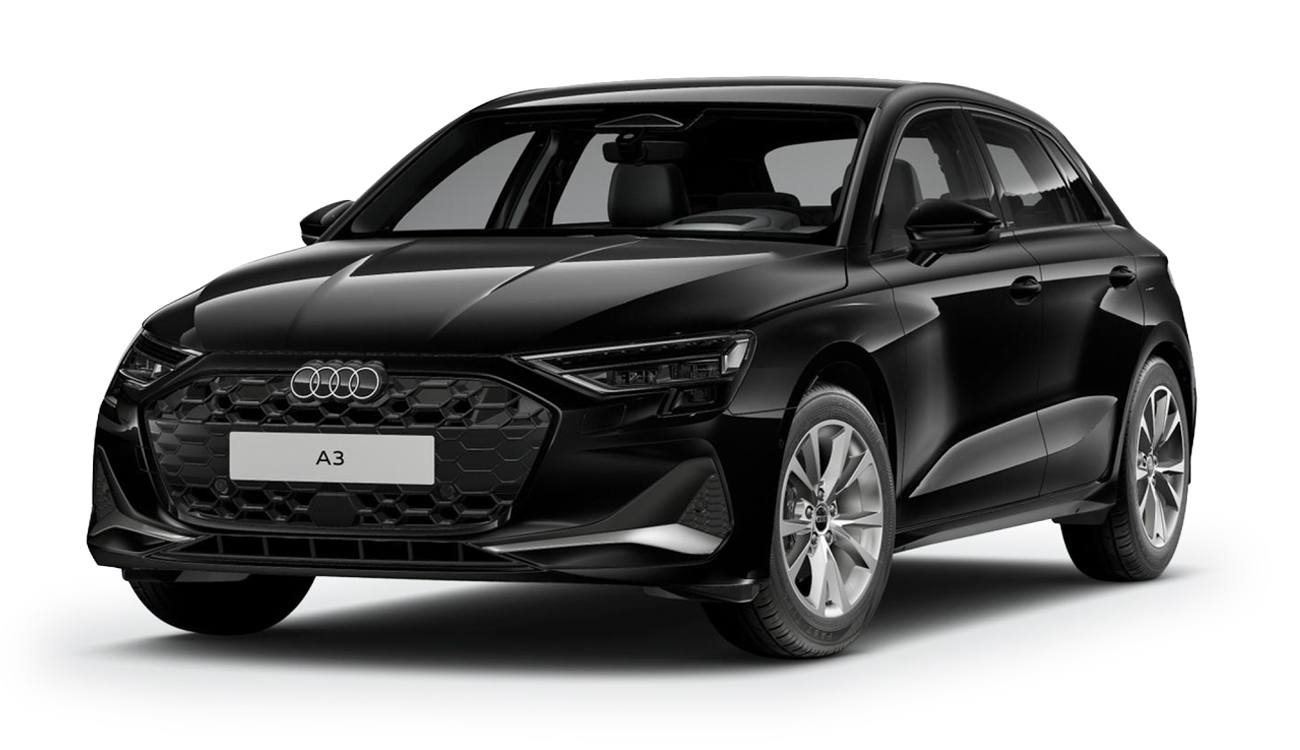 Der Audi A3 Sportback TSFI in Brillantschwarz