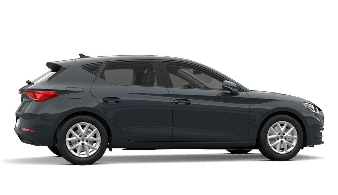 SEAT Leon Style Freisteller in Fiord Blau Seitenansicht