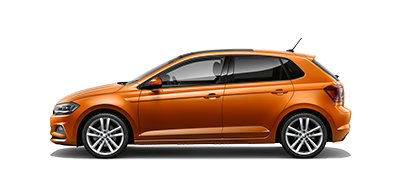 Volkswagen Polo in Energetic Orange Metallic seitlich