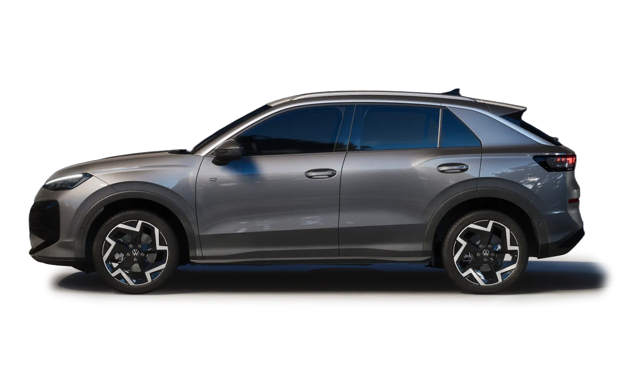 VW T-Roc R-Line in Wolf Grey Metallic Seitenansicht