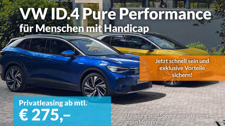 VW ID4 Pure Performance Leasing Menschen mit Handicap