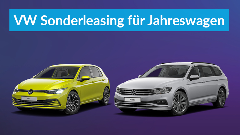 Teaser VW Jahreswagen VW und Passat Sonderleasing