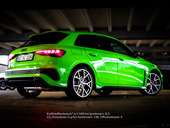 Audi rs3 in grün heckansicht