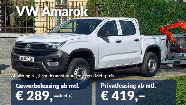 VW Amarok Gewerbe- und Privatleasing ANgebotsteaser