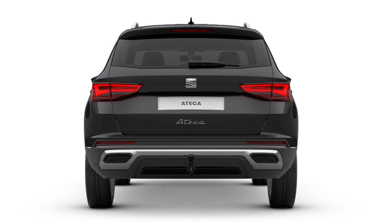 SEAT Ateca Freisteller in Magic Schwarz Metallic Heckansicht
