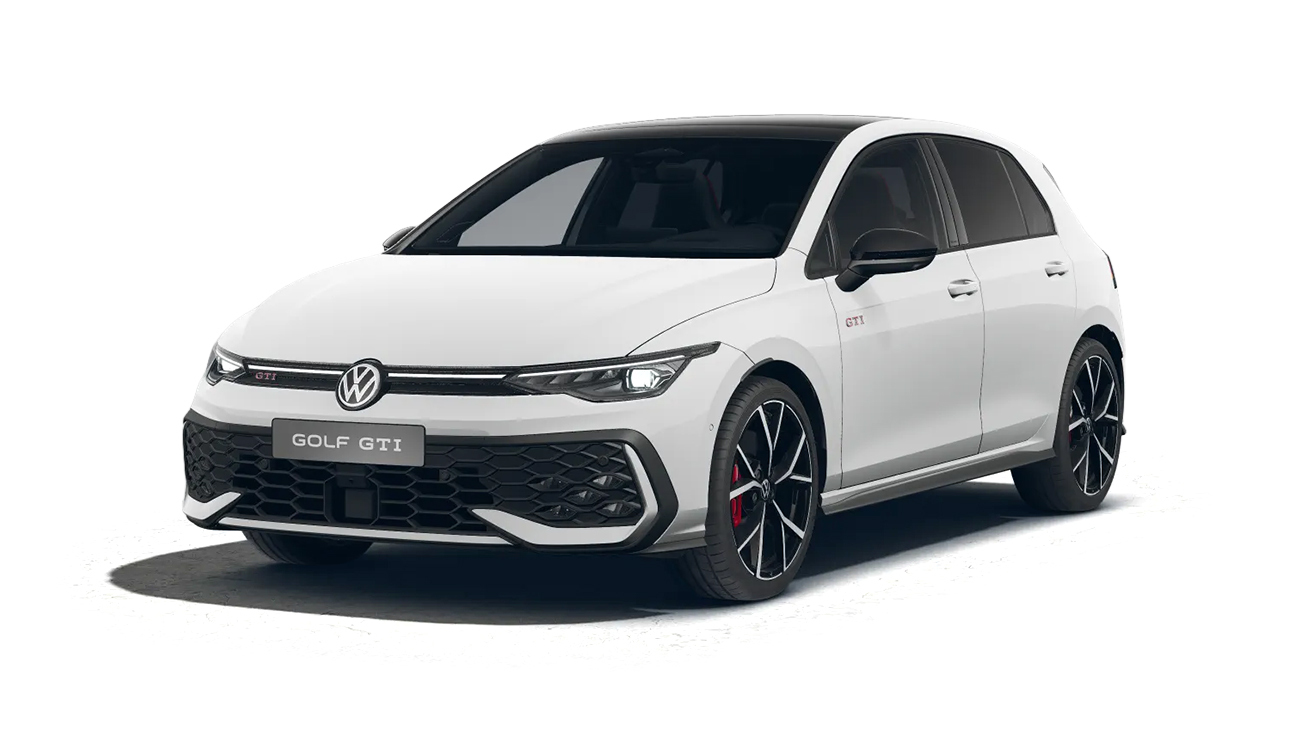 VW Golf GTI in Pure White Frontansicht