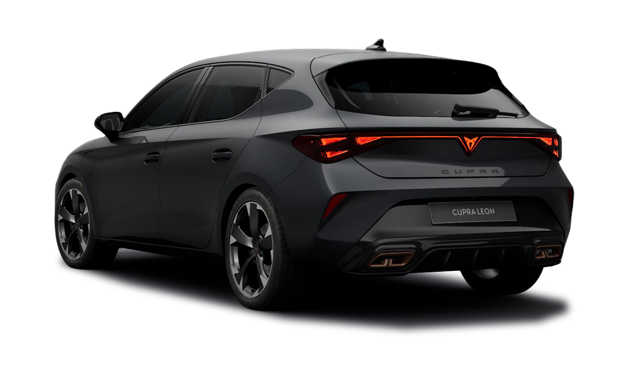 CUPRA Leon e-HYBRID in Magnetic Grau Metallic Heckansicht