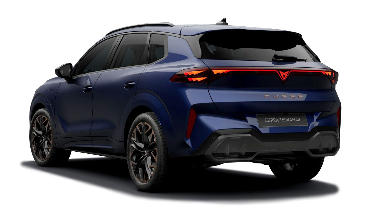 CUPRA Terramar Freisteller in Cosmos Blau Metallic Heckansicht