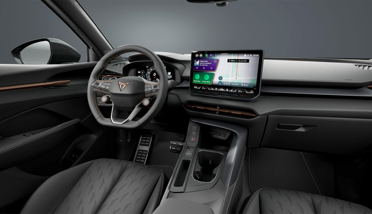 Cupra Terramar e-HYBRID Freisteller in Glacial Weiß Metallic Interieur