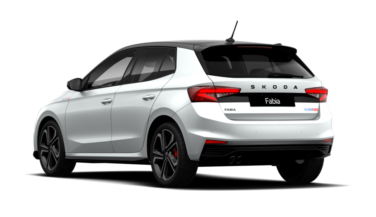 Fahrzeugbild Skoda Fabia 130 weiß Heck