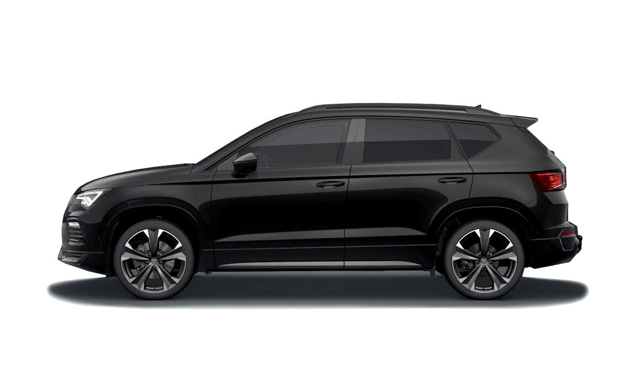 CUPRA Ateca Freisteller in Magic Schwarz Metallic Seitenansicht