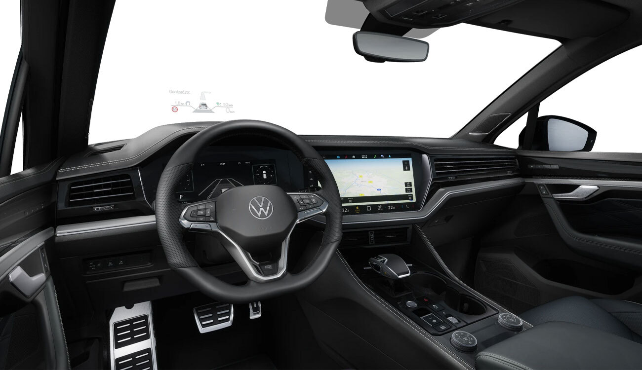 VW Touareg R-Line in Siliziumgrau Metallic Cockpit
