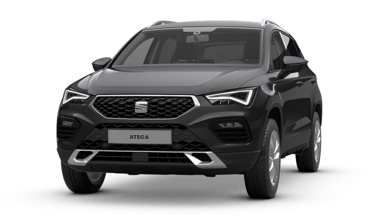 SEAT Ateca Freisteller in Magic Schwarz Metallic Frontansicht