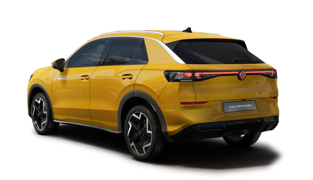 Der neue VW T-Roc in Canary Yellow Heckansicht