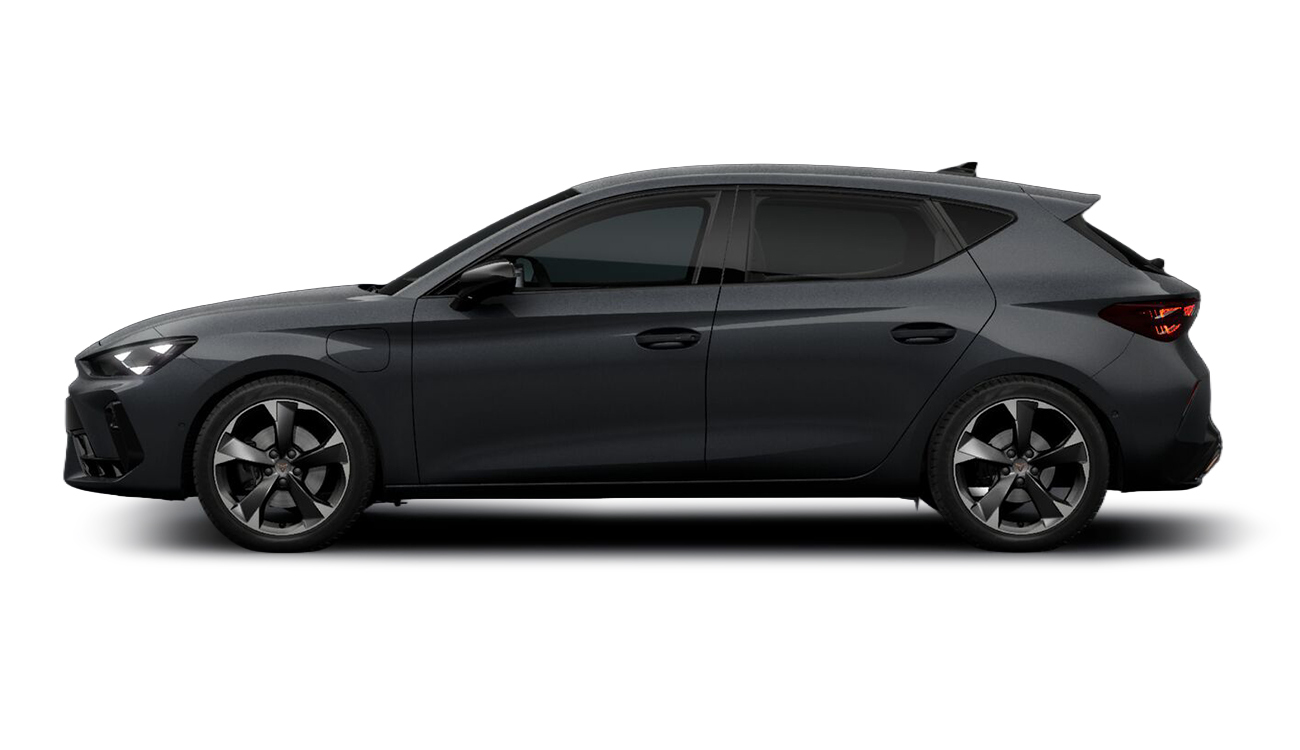CUPRA Leon e-HYBRID in Magnetic Grau Metallic Seitenansicht