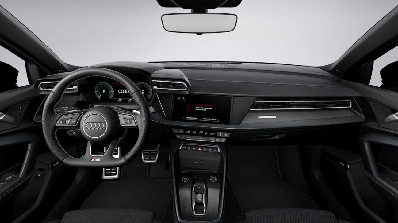 Audi A3 Sportback Hybrid Freisteller in Daytonagrau Perleffekt Interieur