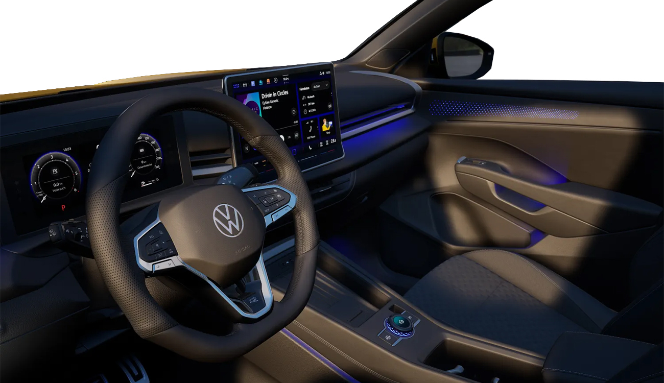 Der neue VW T-Roc in Canary Yellow Innenansicht