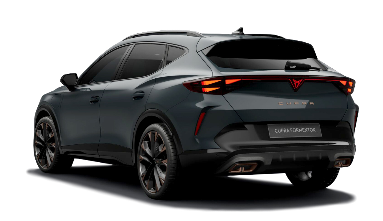 Cupra Formentor VZ Black Edition e-HYBRID Freisteller in Dark Void Metallic Heckansicht