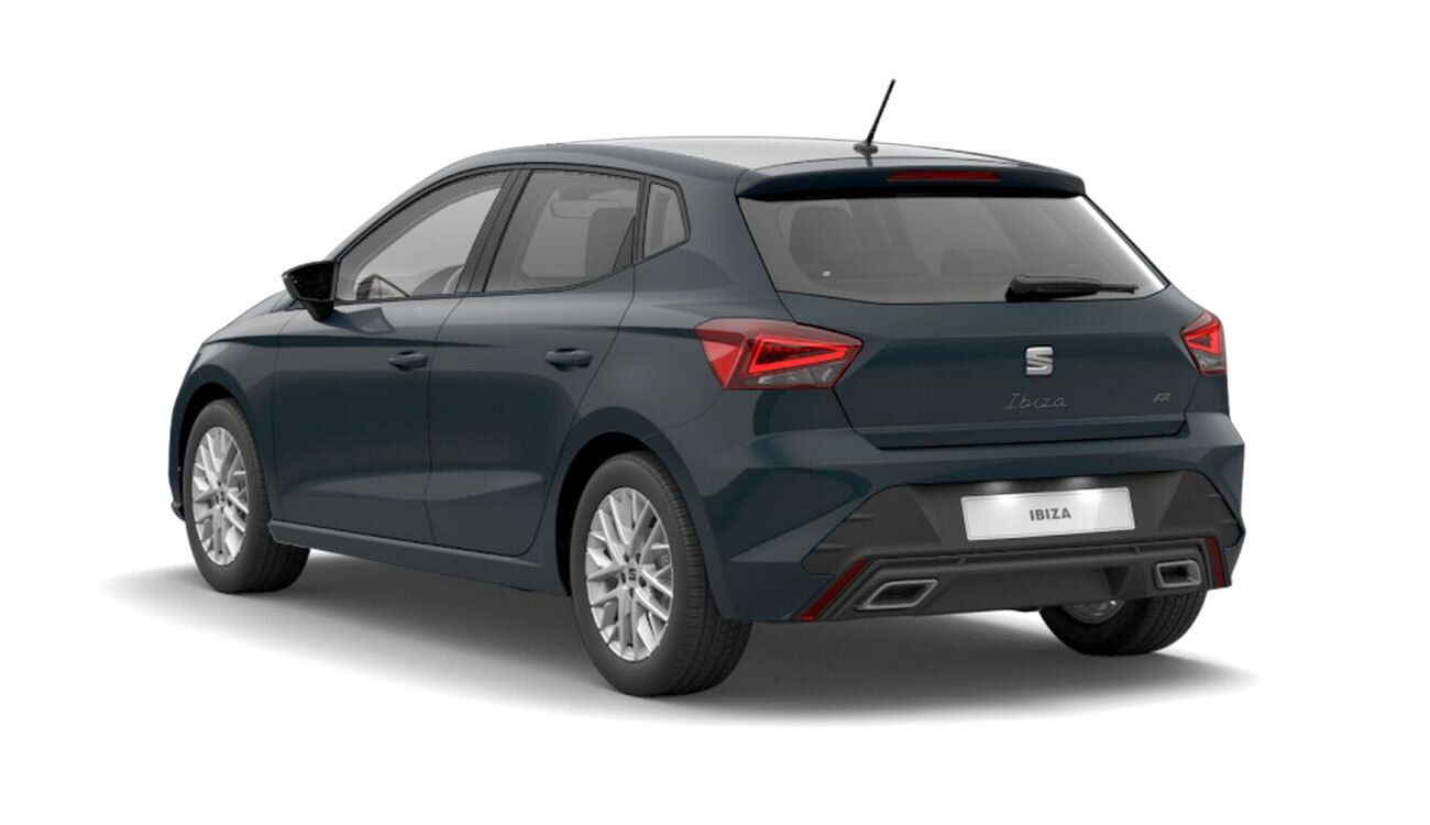 SEAT Ibiza FR Freisteller in Fiord Blau Heckansicht