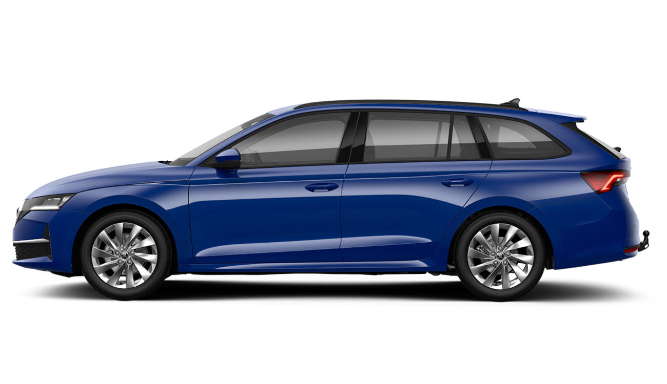Skoda Octavia Combi Selection in Energyblau in der Seitenansicht