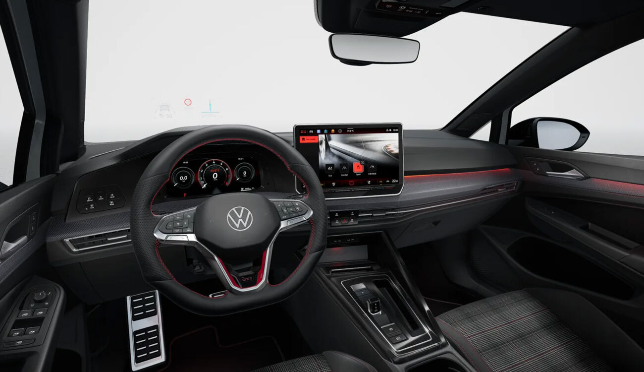 VW Golf GTI Freisteller in Pure White Interieur