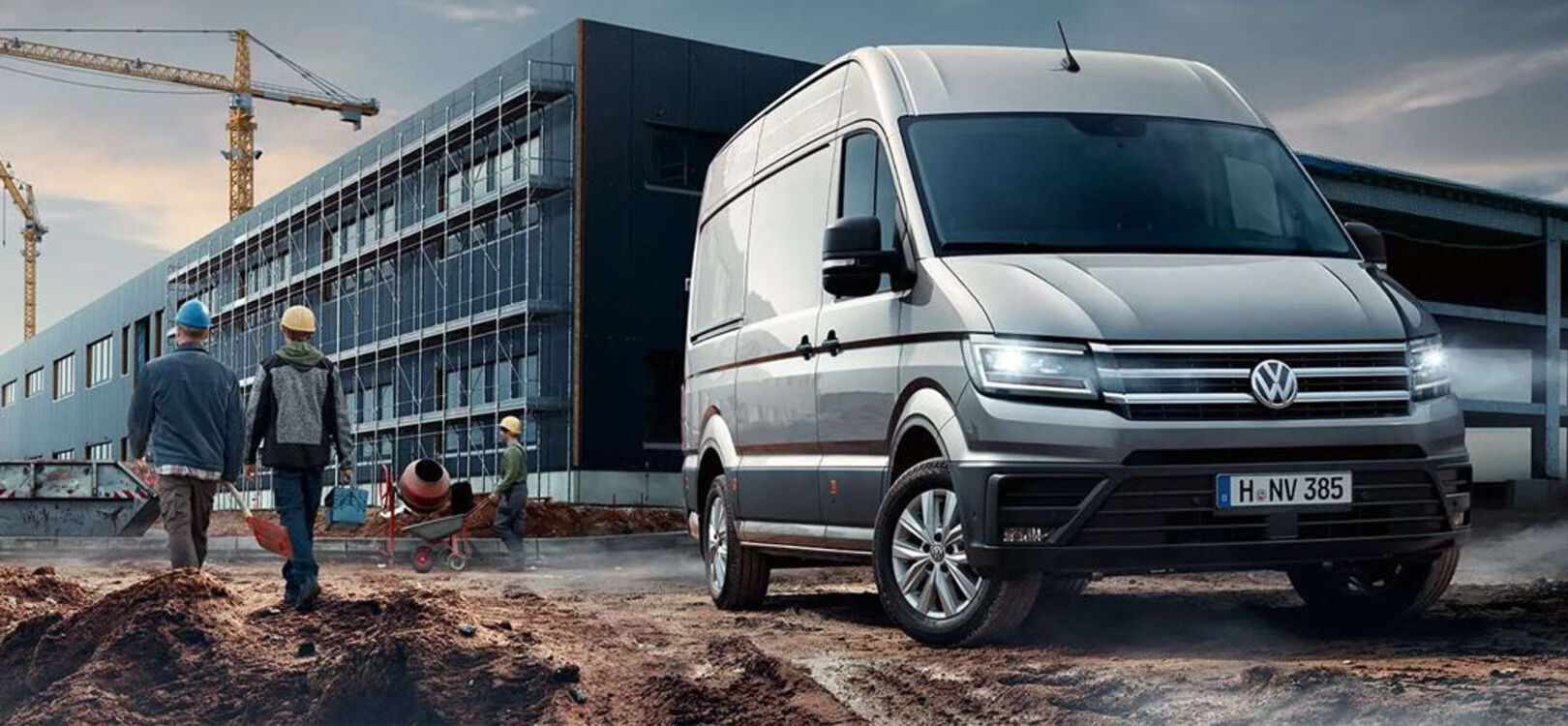 VW Nutzfahrzeuge auf Baustelle