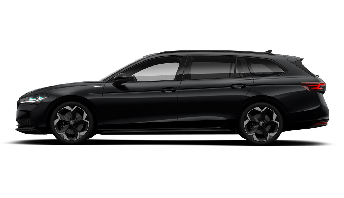 Skoda Superb Fahrzeugbild schwarz seite