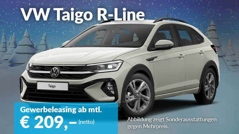 VW Taigo Angebotsteaser Gewerbekunden