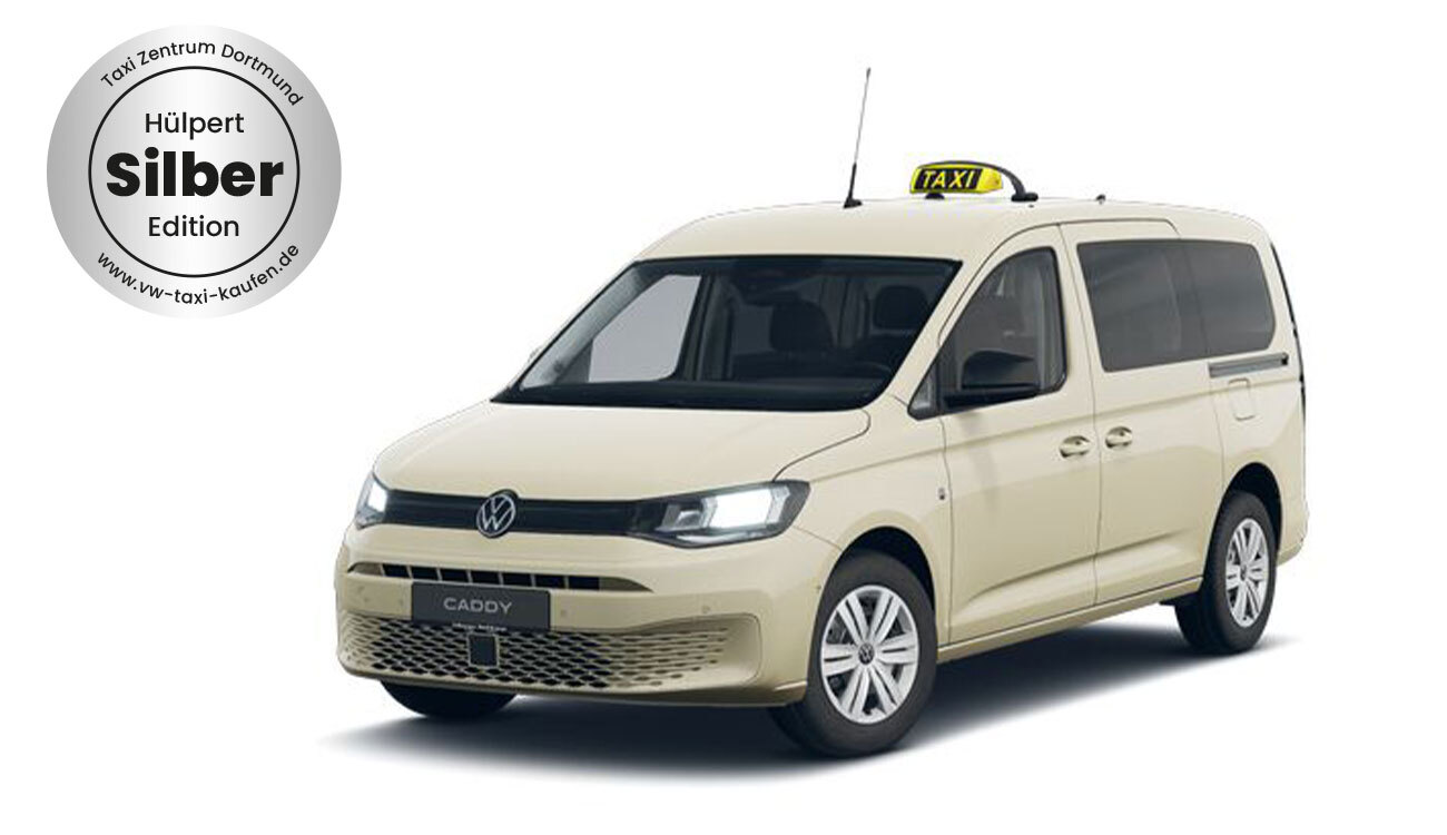 VW Caddy Taxi Silber Edition Front