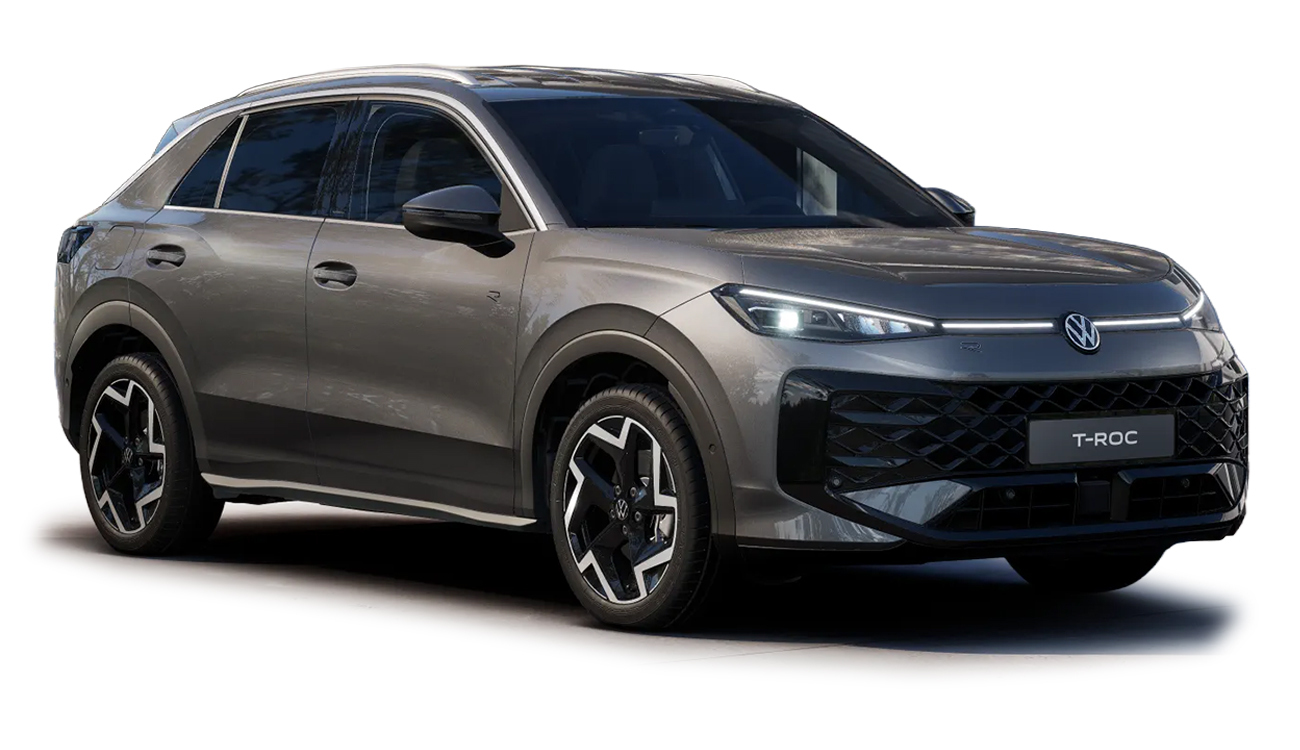 VW T-Roc R-Line in Wolf Grey Metallic Frontansicht