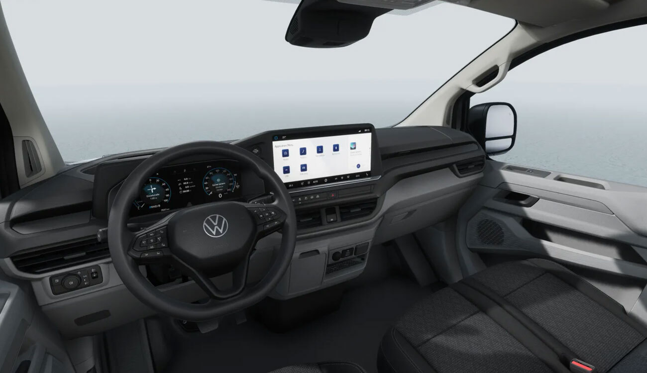 VW e-Transporter Kasten in Stone Grey Cockpit
