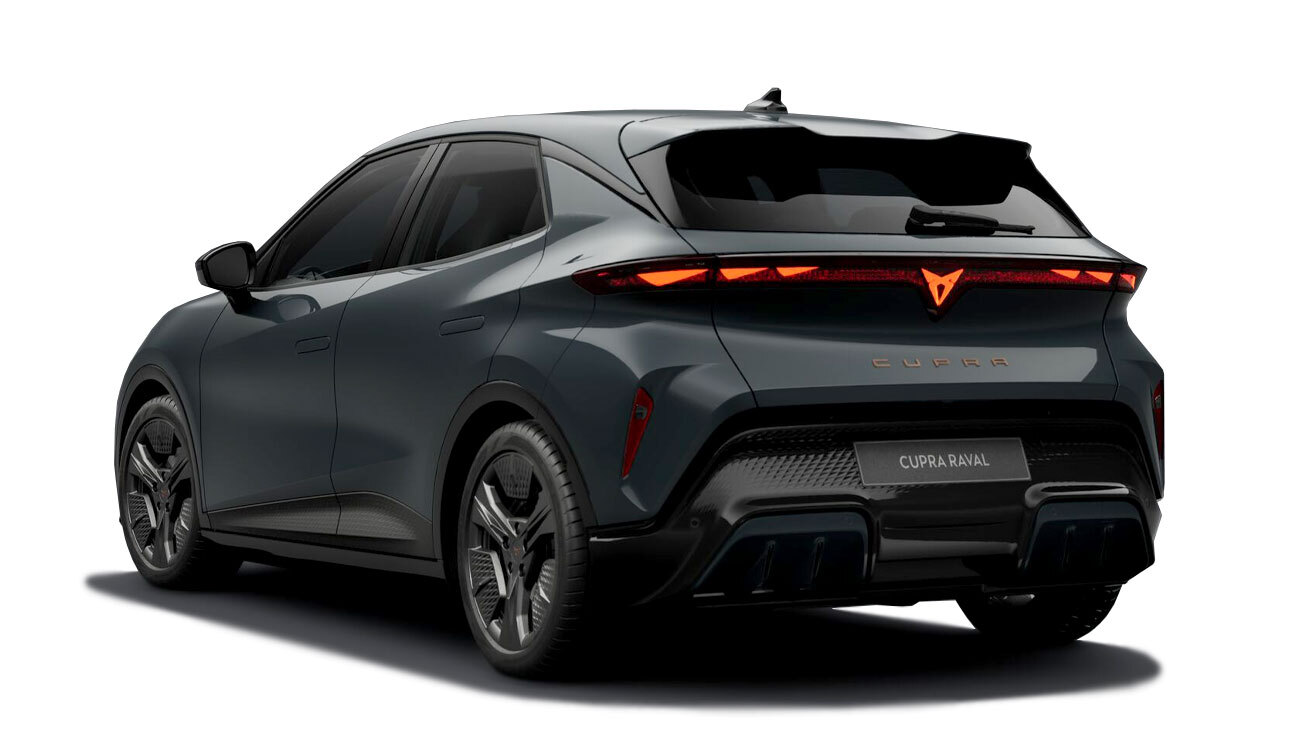 Cupra Raval Freisteller in Fiord Blue Heckansicht