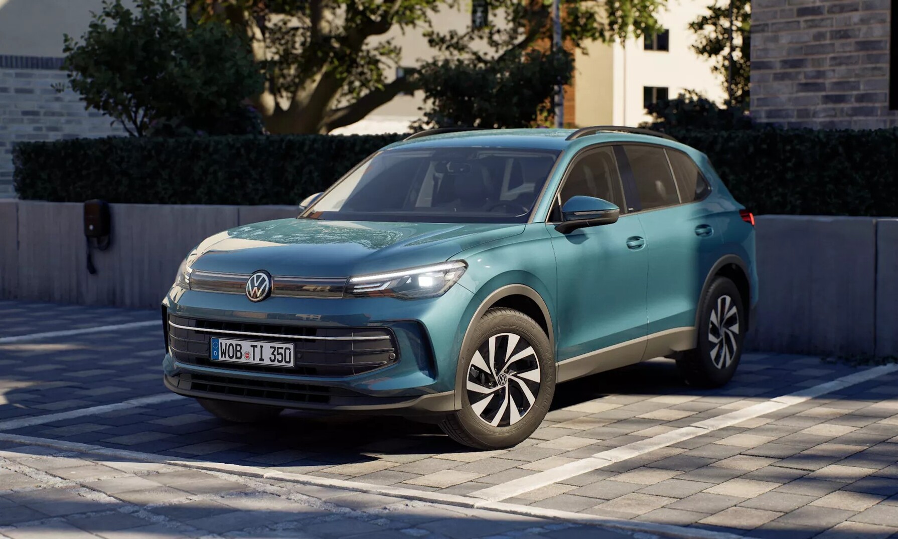 Tiguan in der Ausstattungsvariante Life und türkis