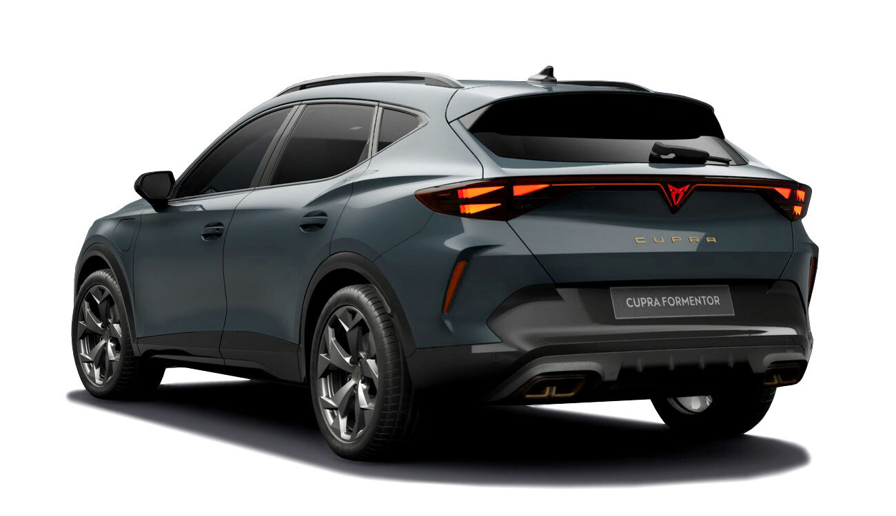 CUPRA Formentor 1.5 e-HYBRID Freisteller in Fiord Blau Heckansicht