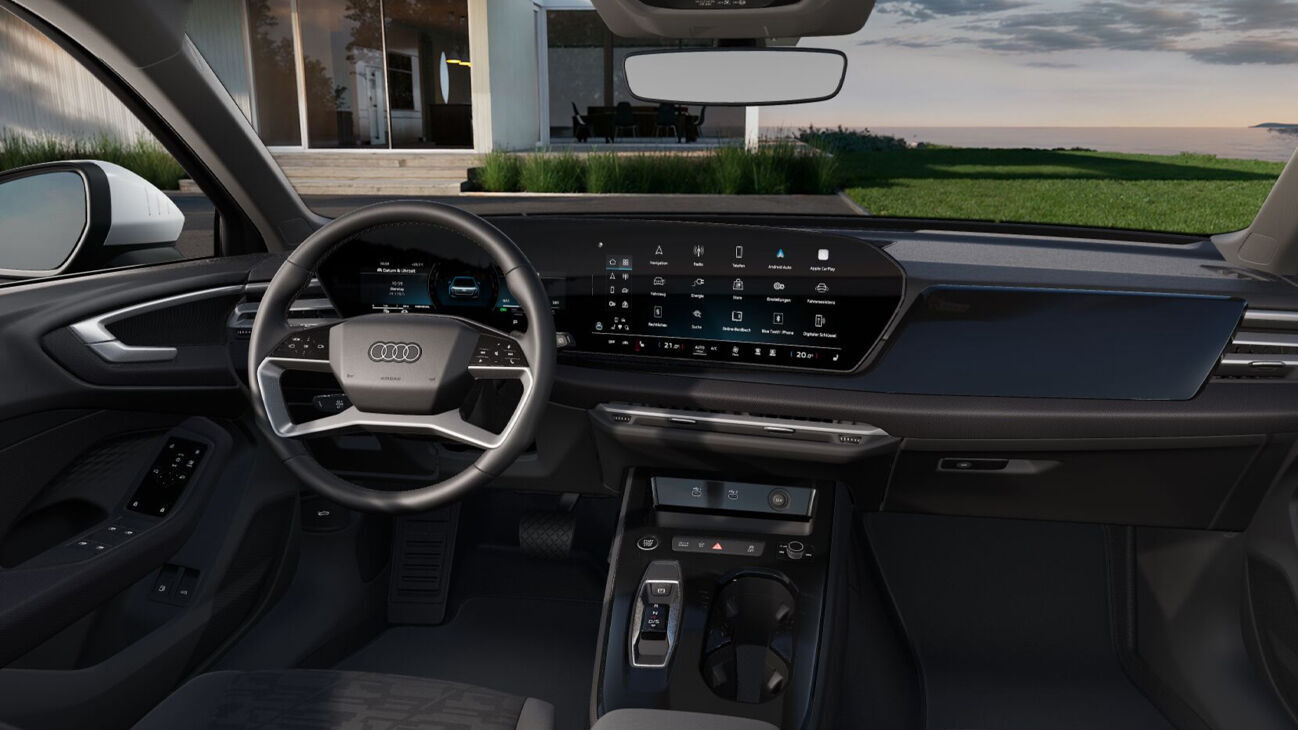 Audi A5 Avant e-hybrid in Arkonaweiß Cockpit