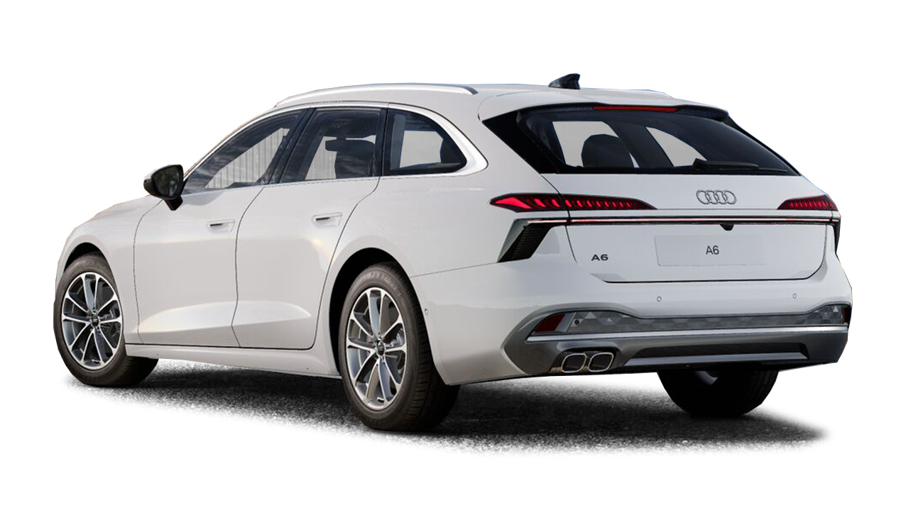 Audi A6 Avant in Arkonaweiß Heckansicht
