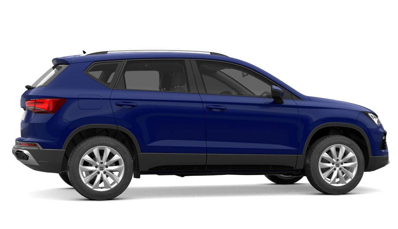 SEAT Ateca Style Freisteller in Energy Blau Seitenansicht