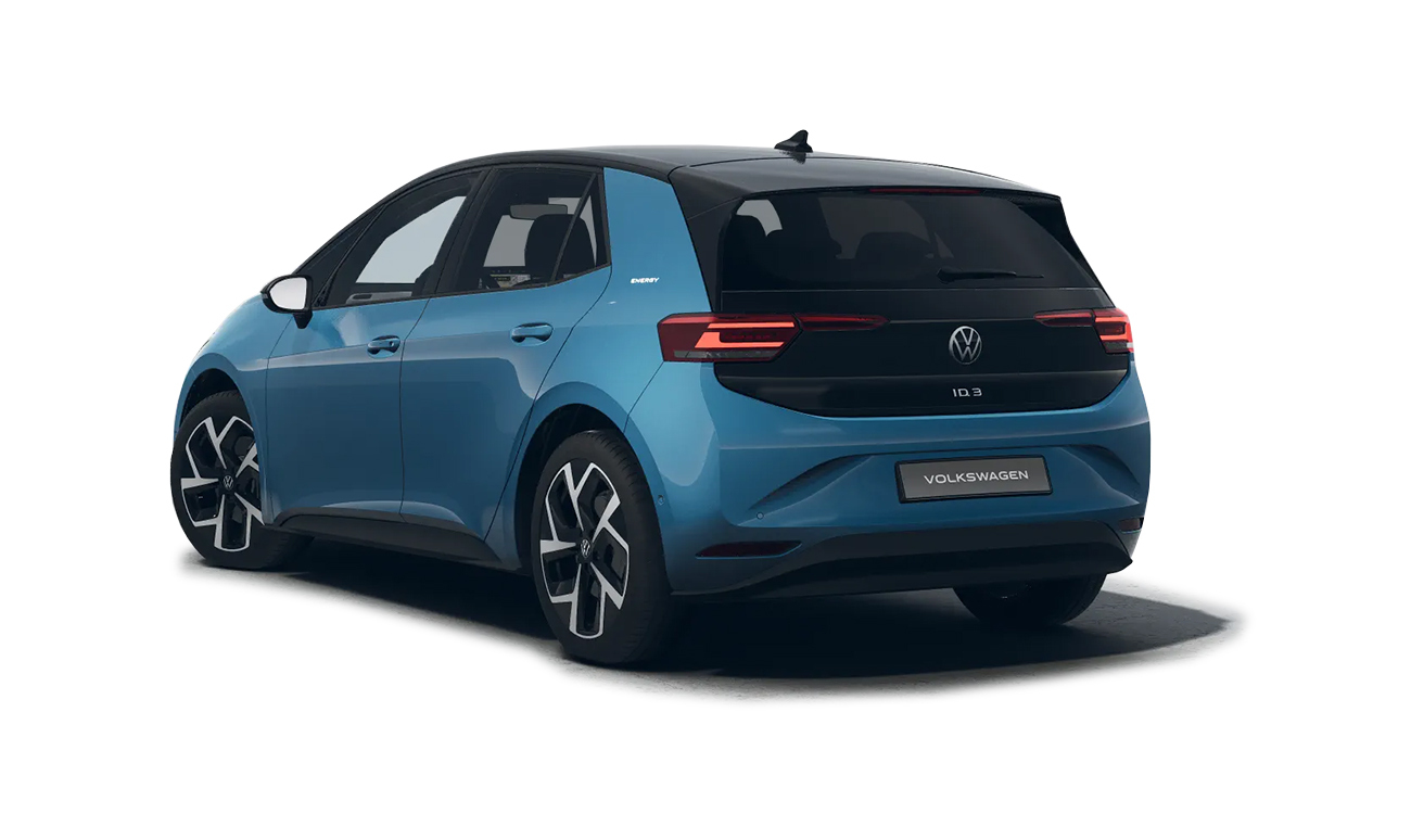 ID.3 Pure Energy Heckansicht in blau
