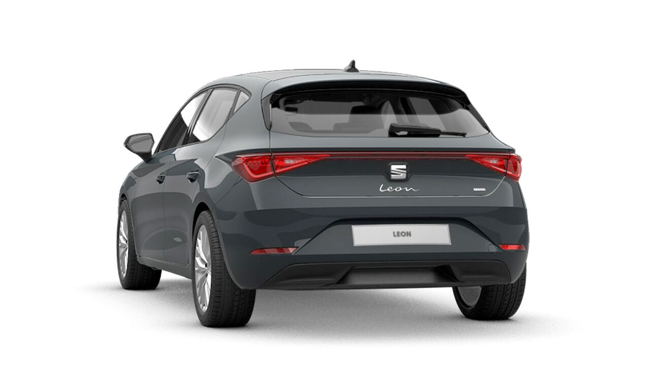 SEAT Leon Style 1.5 e-HYBRID Freisteller in Fiord Blau Heckansicht