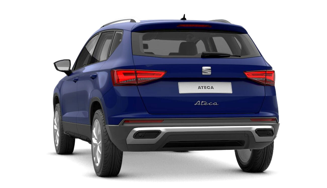 SEAT Ateca Style Freisteller in Energy Blau Heckansicht