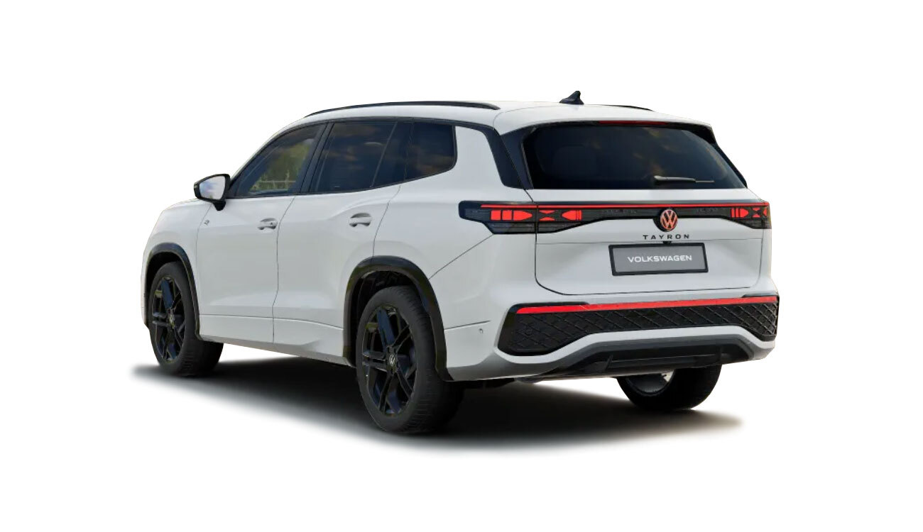 VW Tayron R-Line in Pure White Uni Hinteransicht