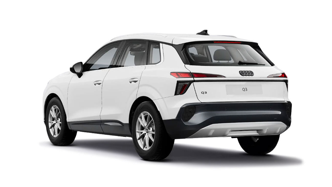 Audi Q3 Freisteller in Arkonaweiß Heckansicht