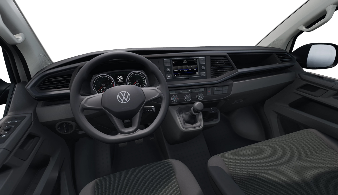 Volkswagen T6.1 Transporter Kasten kurzer Radstand Freisteller in Candy Weiß Interieur