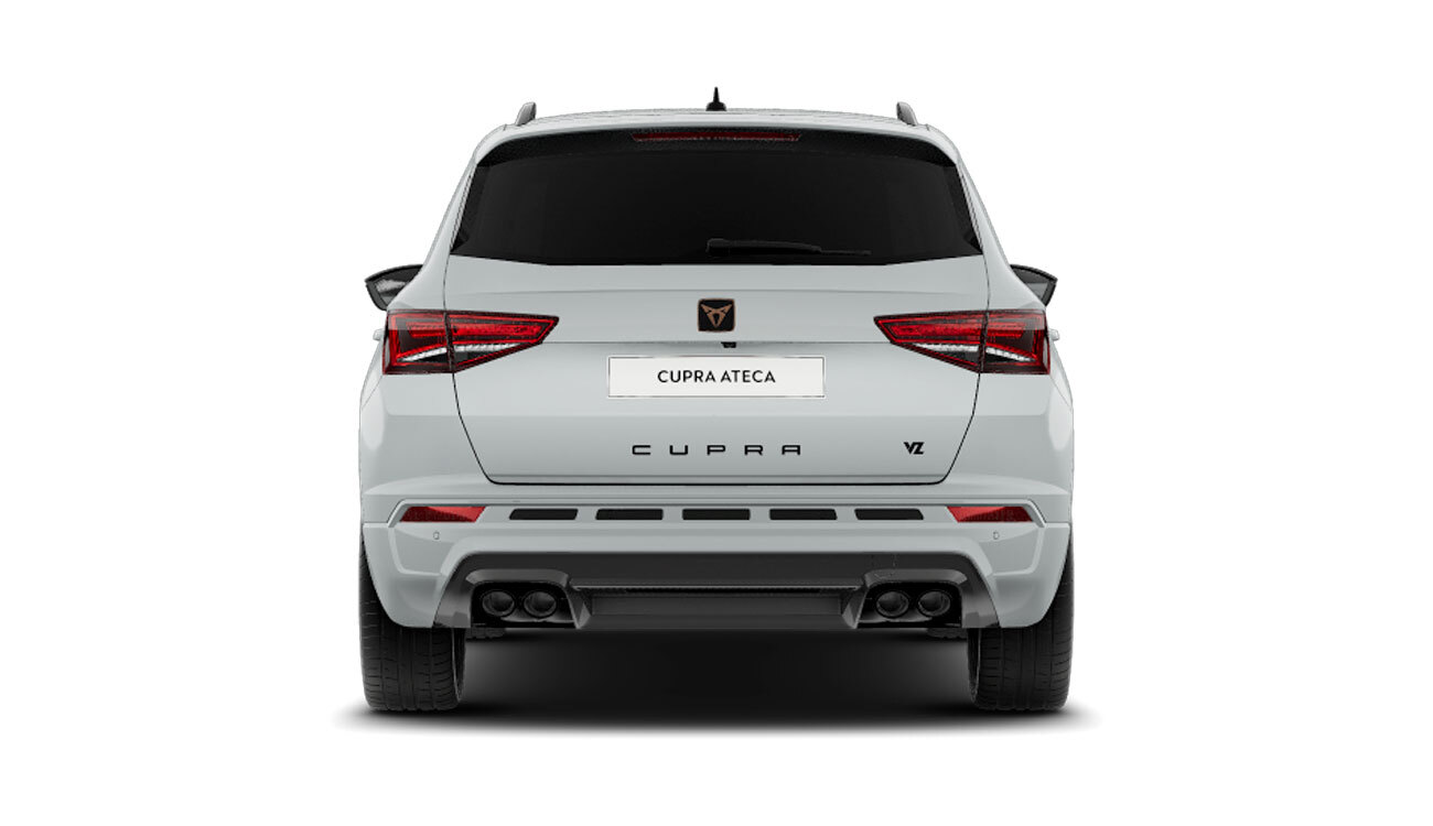 CUPRA Ateca VZ Freisteller in Glacial Weiß Metallic Heckansicht